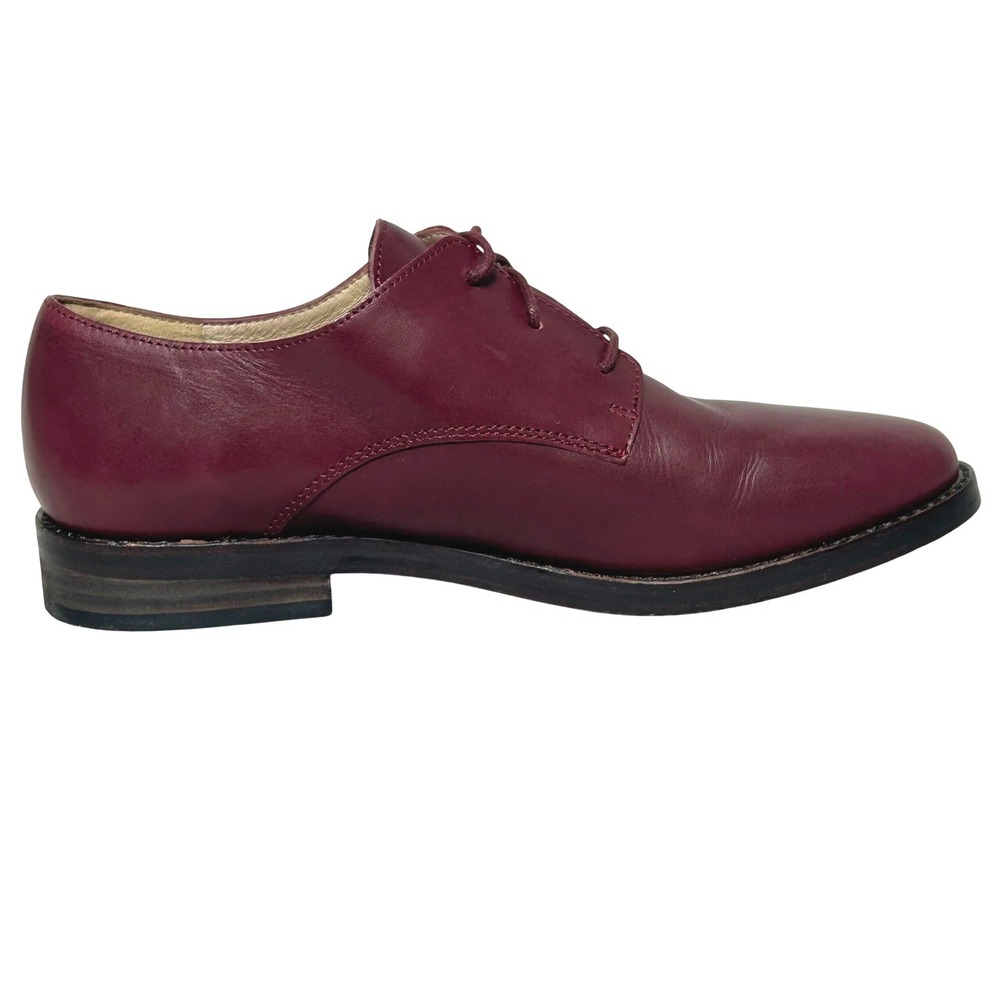Eileen Fisher Milo‎ Leather Oxfords Maroon Burgundy Dress Shoes Classic Womens 7 - Picture 2 of 8